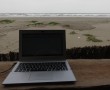 Schreiben am Strand